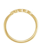 Anel Lapidação Rosa Empilhável em Ouro 14k com Diamantes Naturais – Modelo 5