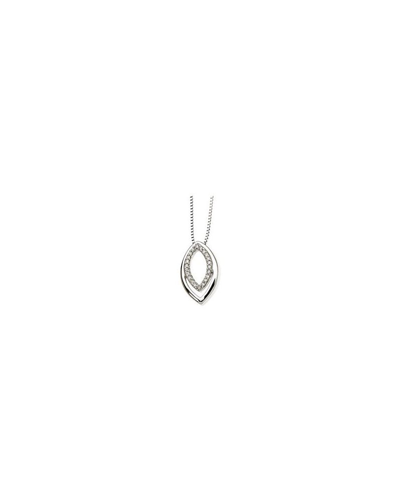 Colar Navete em Ouro 14k com Diamantes Naturais