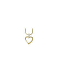 Colar Coração Cravejado em Ouro 14k com Diamantes Naturais – Modelo 11