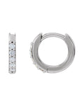 Brinco Huggie em Ouro 14k com Diamantes Naturais – Branco 14k, 0,04 ct