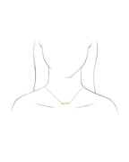 Colar Baguete Barra Cravejado em Ouro 14k com Diamantes Naturais