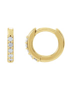 Brinco Huggie em Ouro 14k com Diamantes Naturais – Amarelo 14k, 0,04 ct