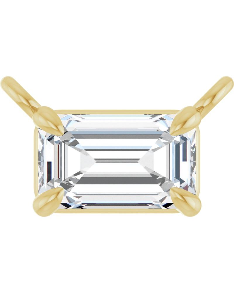 Colar Garras Pontudas Solitário em Ouro 14k com Diamantes de Laboratório