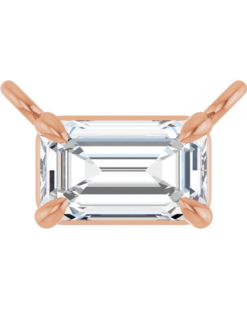 Colar Garras Pontudas Solitário em Ouro 14k com Diamantes de Laboratório