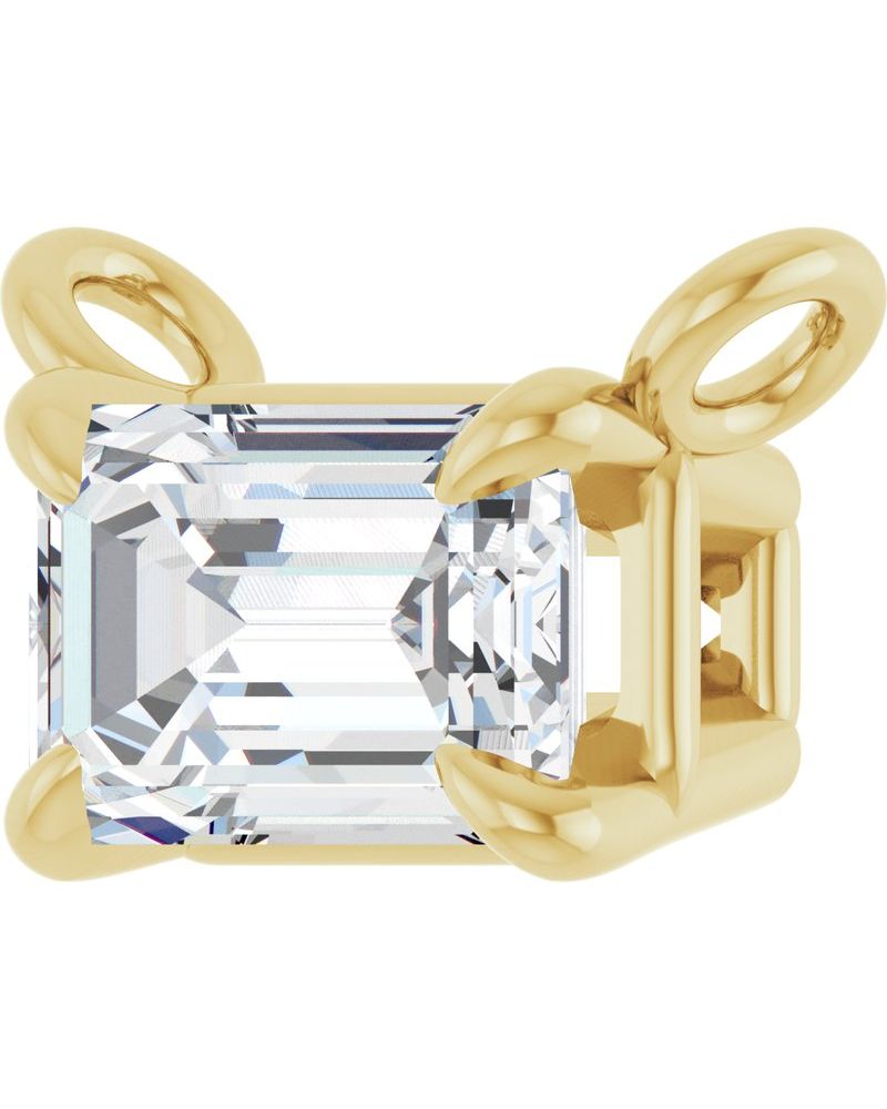 Colar Garras Pontudas Solitário em Ouro 14k com Diamantes de Laboratório