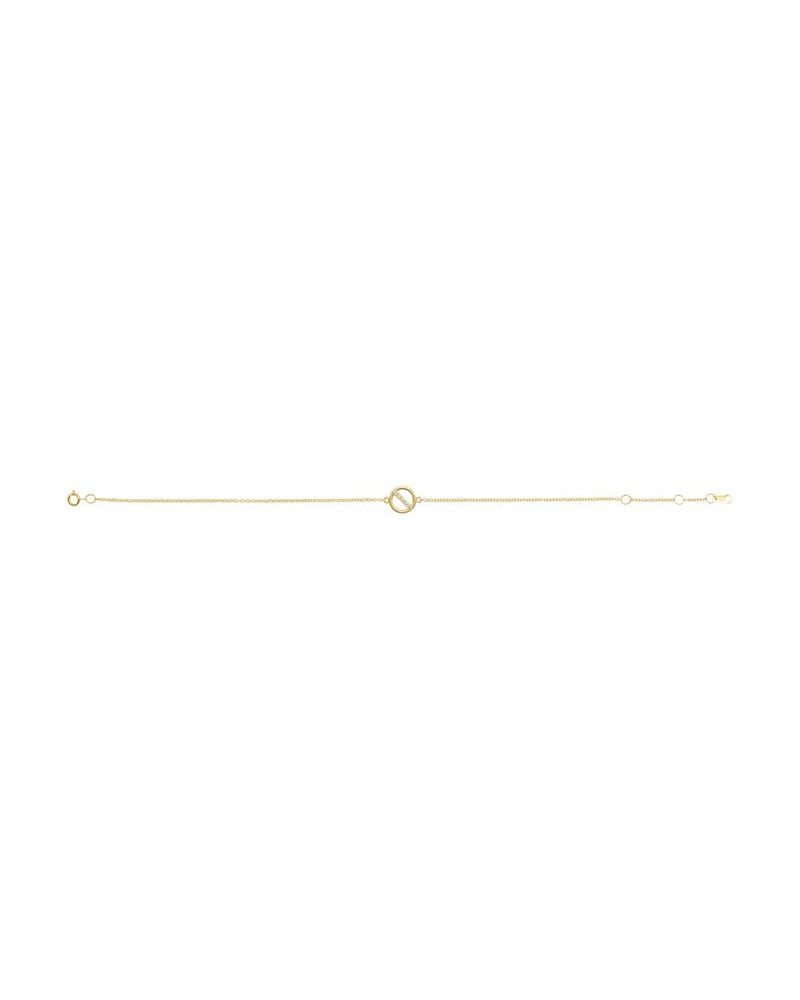 Pulseira Círculo em Ouro 14k com Diamantes Naturais