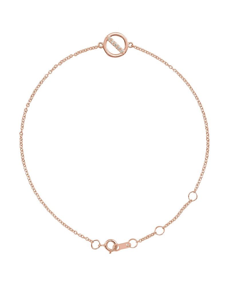 Pulseira Círculo em Ouro 14k com Diamantes Naturais