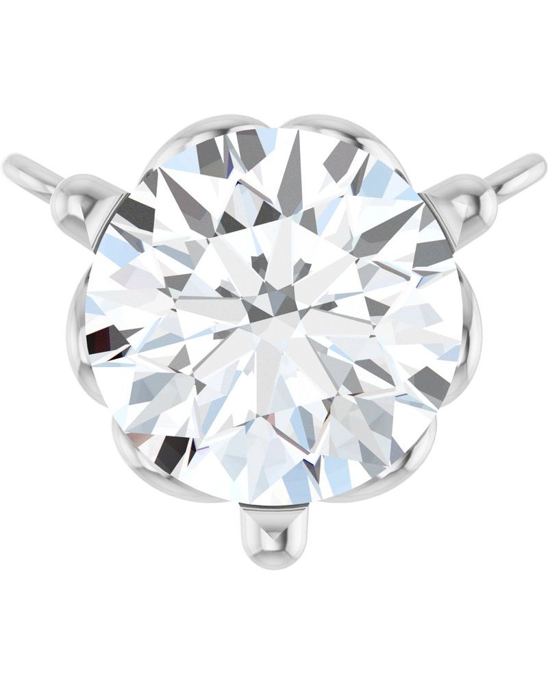 Colar Solitário em Ouro 14k com Diamantes de Laboratório – Modelo 7