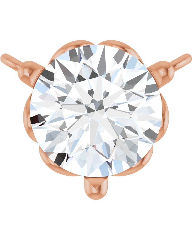 Colar Solitário em Ouro 14k com Diamantes de Laboratório – Modelo 7