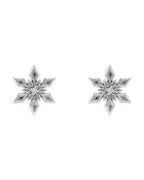 Brinco Floco de Neve em Ouro 14k com Diamantes Naturais
