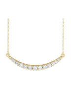 Colar Barra em Ouro 14k com Diamantes de Laboratório – Modelo 2