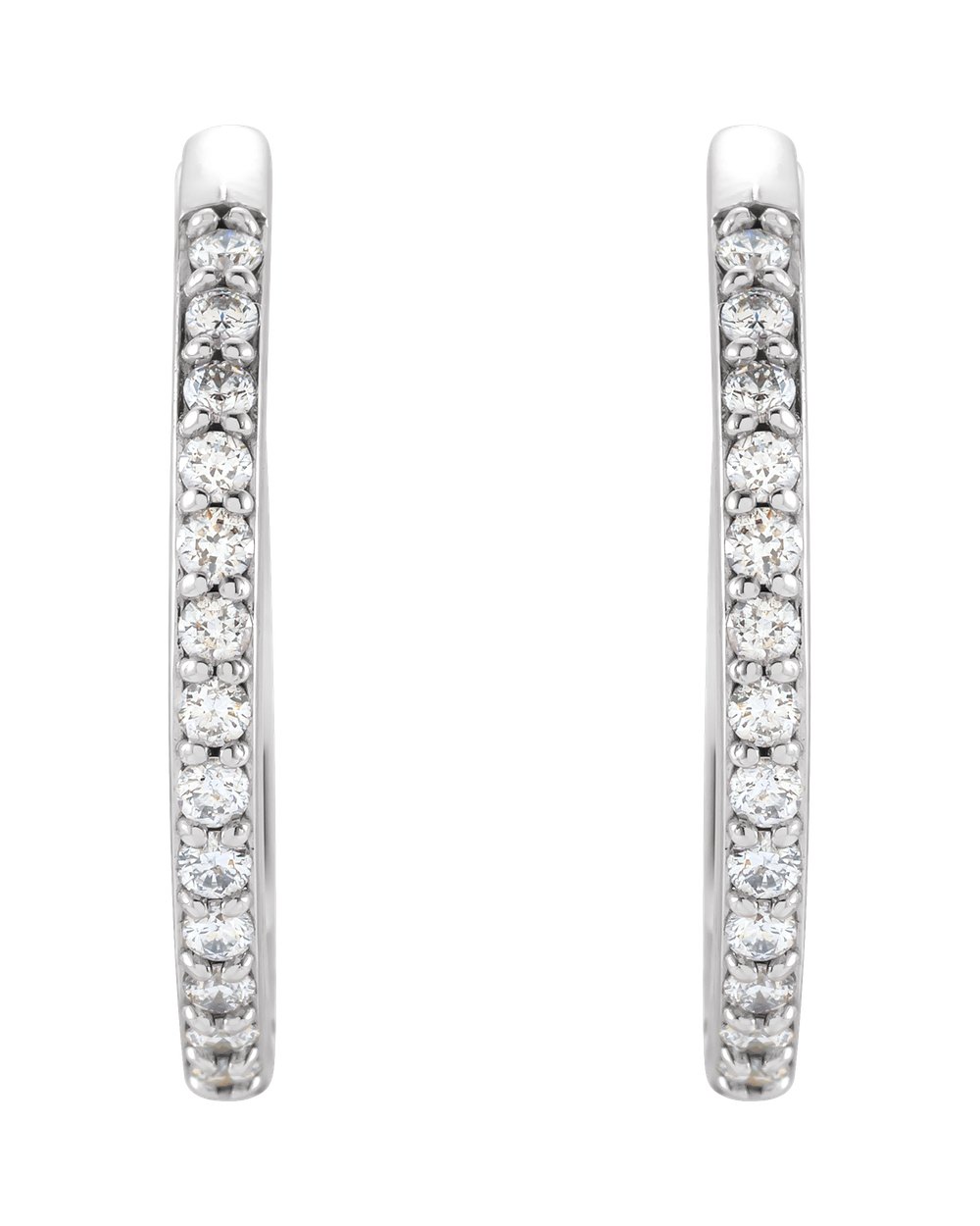 Brinco Huggie em Ouro 14k com Diamantes de Laboratório – 18 mm