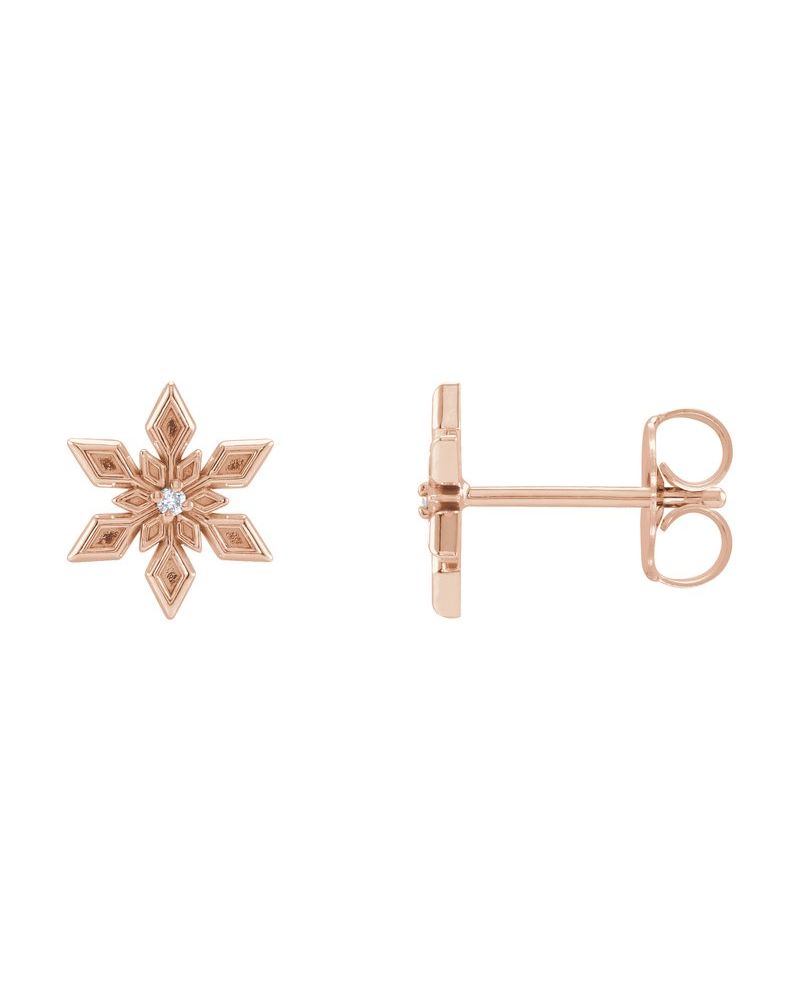 Brinco Floco de Neve em Ouro 14k com Diamantes Naturais