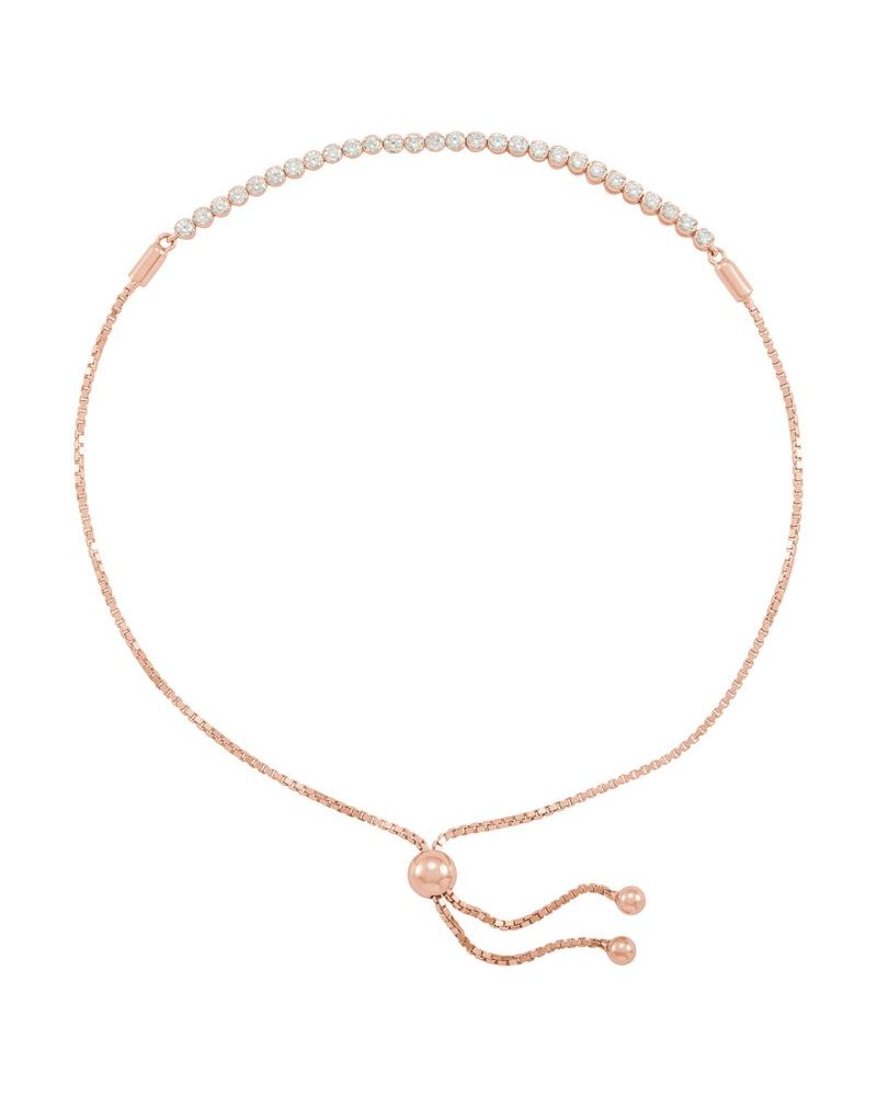 Pulseira Gravatinha Ajustável Cravejada em Ouro 14k com Diamantes Naturais