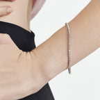 Pulseira Riviera de Prata 925 com Cristais Redondos