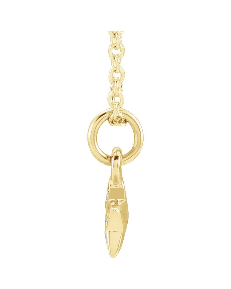 Colar Estrela Infantil Delicado em Ouro 14k com Diamantes Naturais