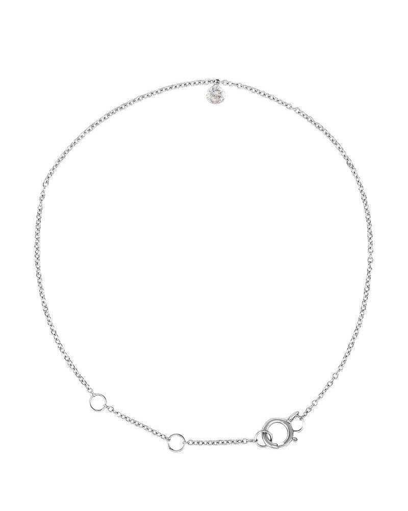 Pulseira ou Tornozeleira Cravejada em Ouro 14k com Diamantes Naturais