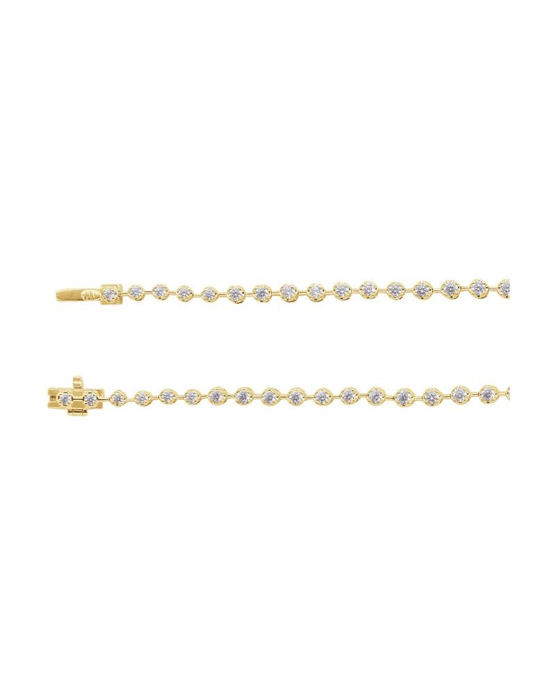Colar Riviera em Ouro 14k com Diamantes de Laboratório – Modelo 2
