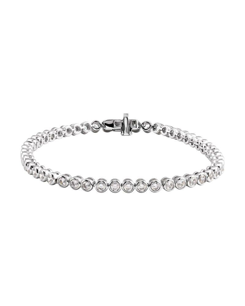 Pulseira com Cravação Bezel em Ouro 14k com Diamantes de Laboratório