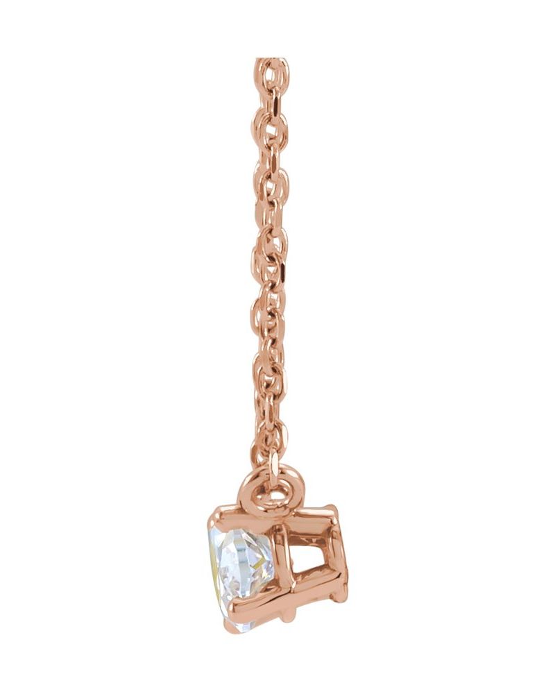 Colar Solitário em Ouro 14k com Diamantes de Laboratório – Modelo 4