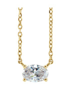 Colar Solitário em Ouro 14k com Diamantes de Laboratório – Modelo 4