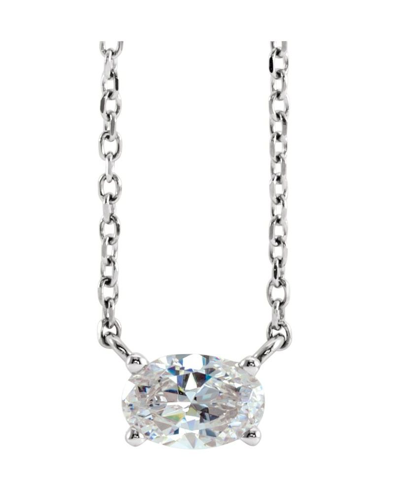 Colar Solitário em Ouro 14k com Diamantes de Laboratório – Modelo 4