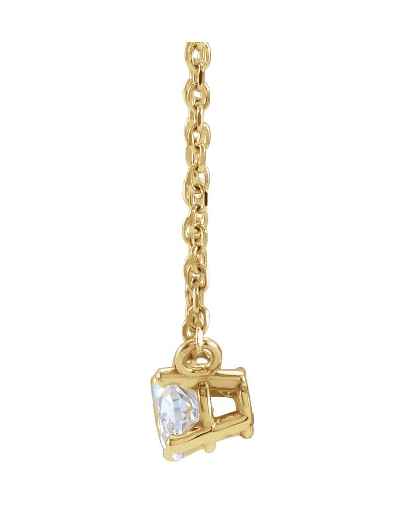 Colar Solitário em Ouro 14k com Diamantes de Laboratório – Modelo 4