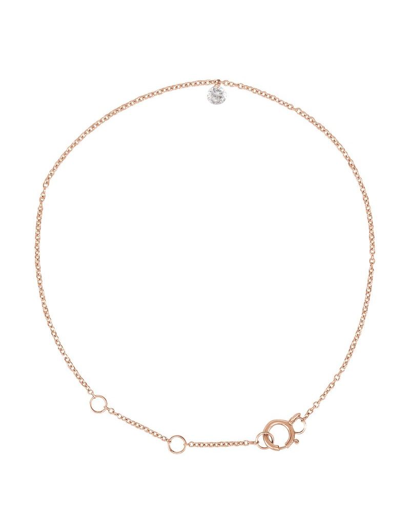 Pulseira ou Tornozeleira Cravejada em Ouro 14k com Diamantes Naturais