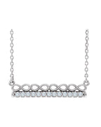 Colar Infinito Barra em Ouro 14k com Diamantes Naturais