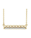 Colar Infinito Barra em Ouro 14k com Diamantes Naturais