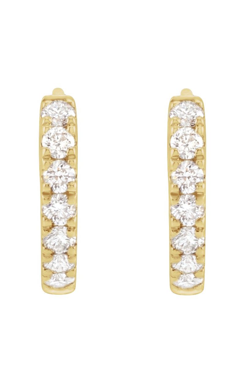 Brinco de Aro em Ouro 14k com Diamantes de Laboratório – 10 mm