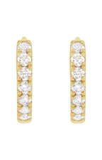 Brinco de Aro em Ouro 14k com Diamantes de Laboratório – 10 mm