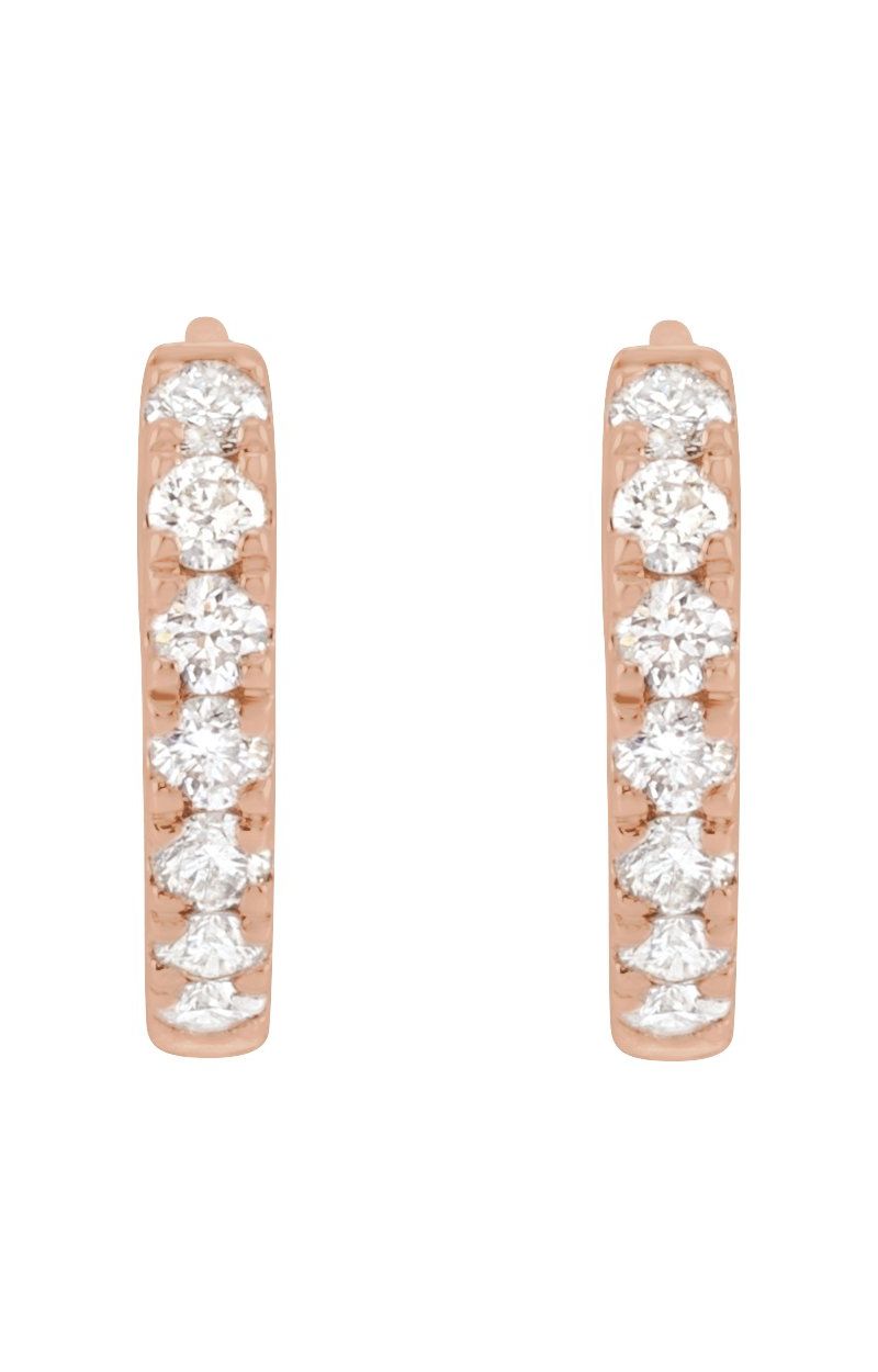 Brinco de Aro em Ouro 14k com Diamantes de Laboratório – 10 mm
