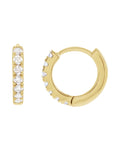 Brinco de Aro em Ouro 14k com Diamantes de Laboratório – 10 mm