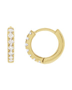 Brinco de Aro em Ouro 14k com Diamantes de Laboratório – 10 mm