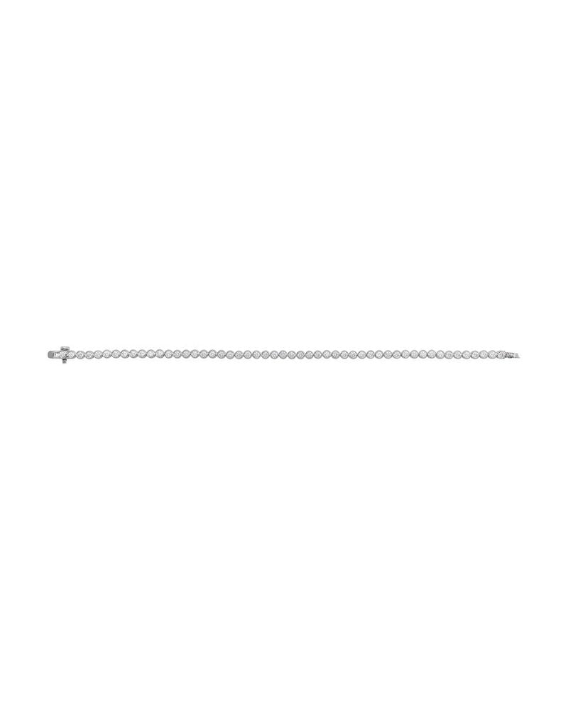 Pulseira com Cravação Bezel em Ouro 14k com Diamantes de Laboratório