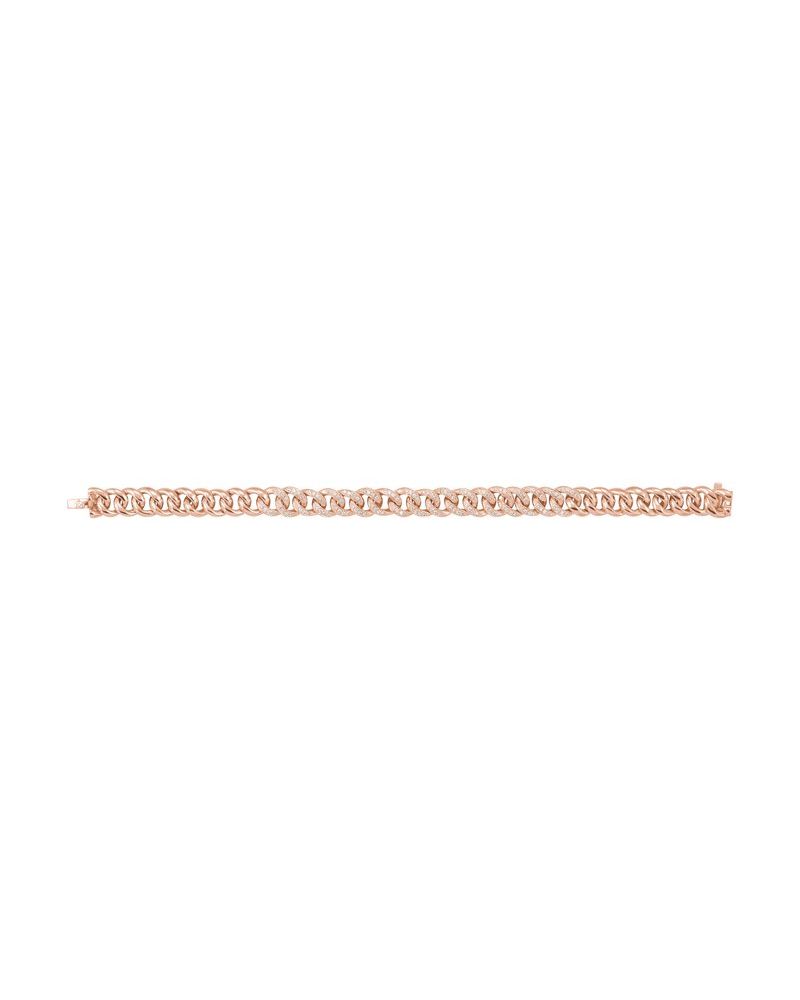 Pulseira Grumet Cravejada em Ouro 14k com Diamantes Naturais