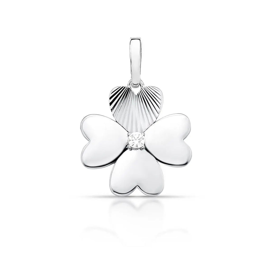 Pingente de Prata 925 Trevo de Quatro Folhas