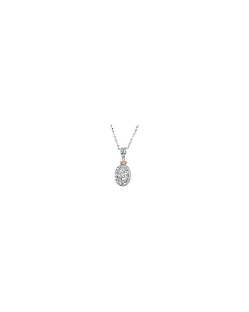 Colar Cluster Halo em Ouro 14k com Diamantes Naturais – Modelo 2