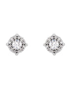 Brinco Halo em Ouro 14k com Diamantes Naturais