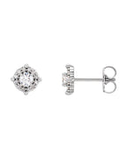 Brinco Halo em Ouro 14k com Diamantes Naturais