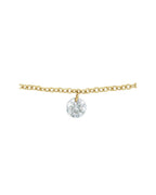 Pulseira ou Tornozeleira Cravejada em Ouro 14k com Diamantes Naturais