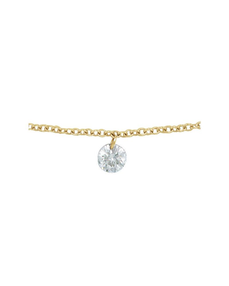 Pulseira ou Tornozeleira Cravejada em Ouro 14k com Diamantes Naturais