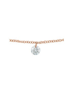 Pulseira ou Tornozeleira Cravejada em Ouro 14k com Diamantes Naturais