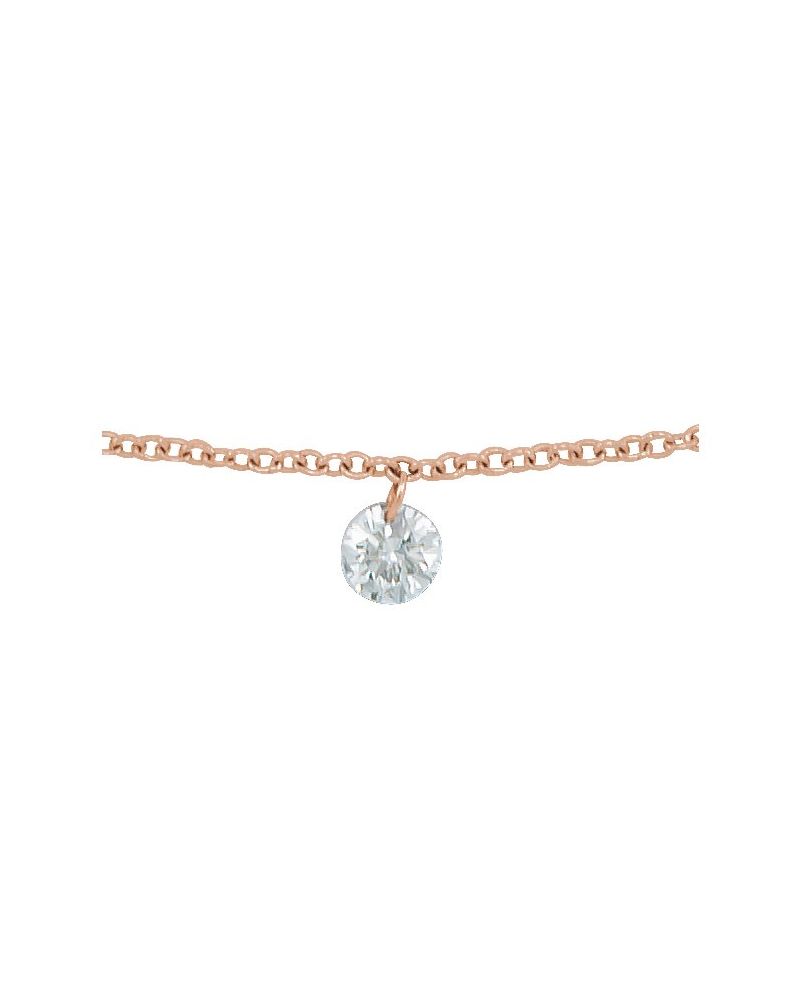 Pulseira ou Tornozeleira Cravejada em Ouro 14k com Diamantes Naturais