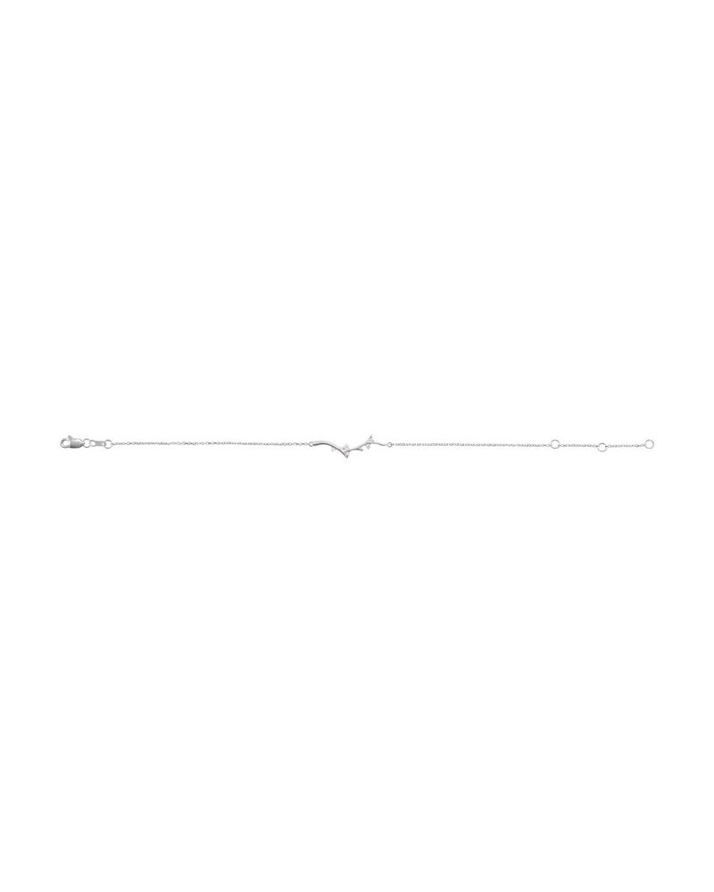 Pulseira Galho Barra em Ouro 14k com Diamantes Naturais