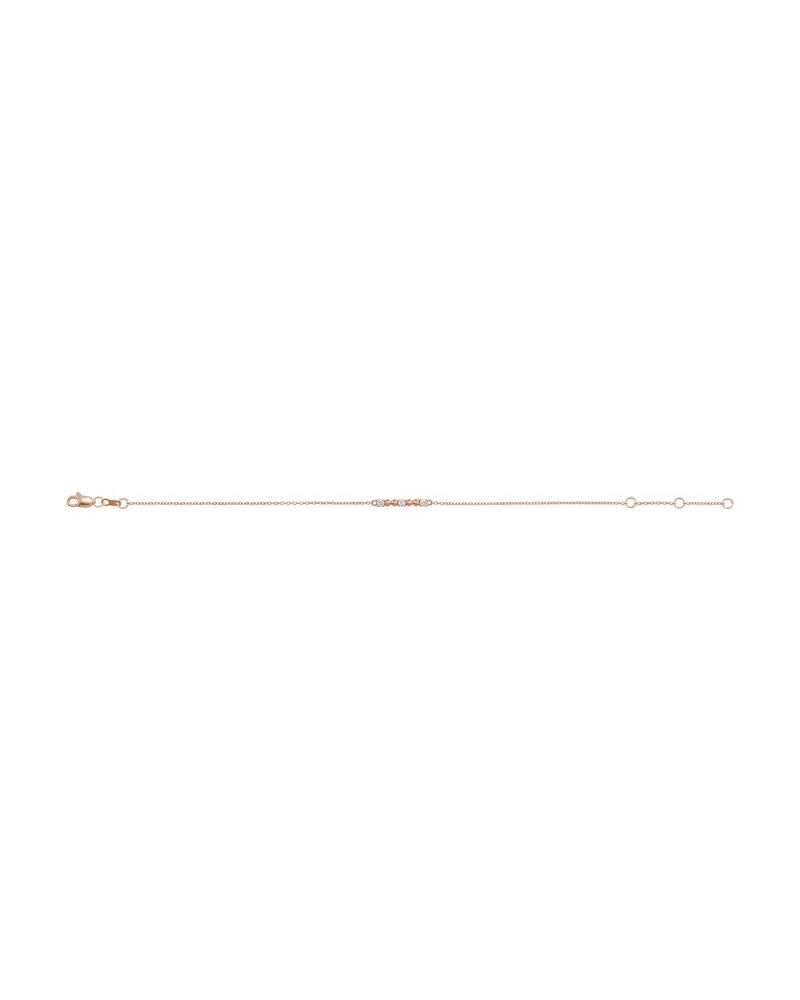 Pulseira Bolinhas Barra em Ouro 14k com Diamantes Naturais