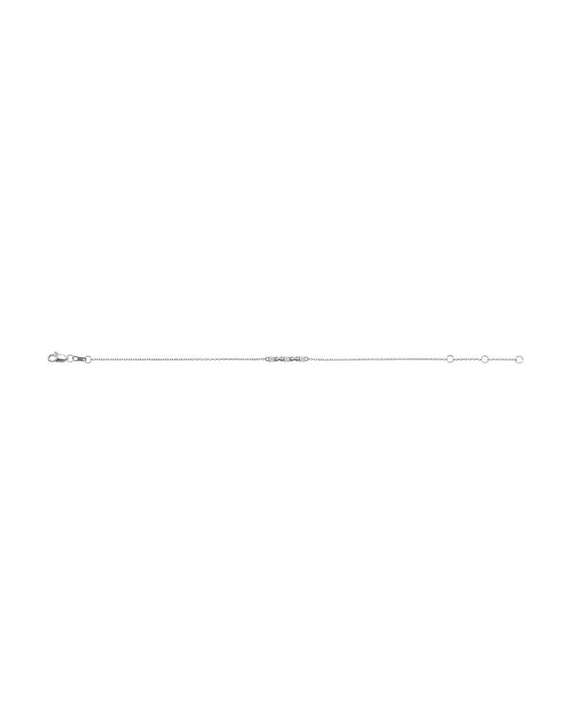 Pulseira Bolinhas Barra em Ouro 14k com Diamantes Naturais