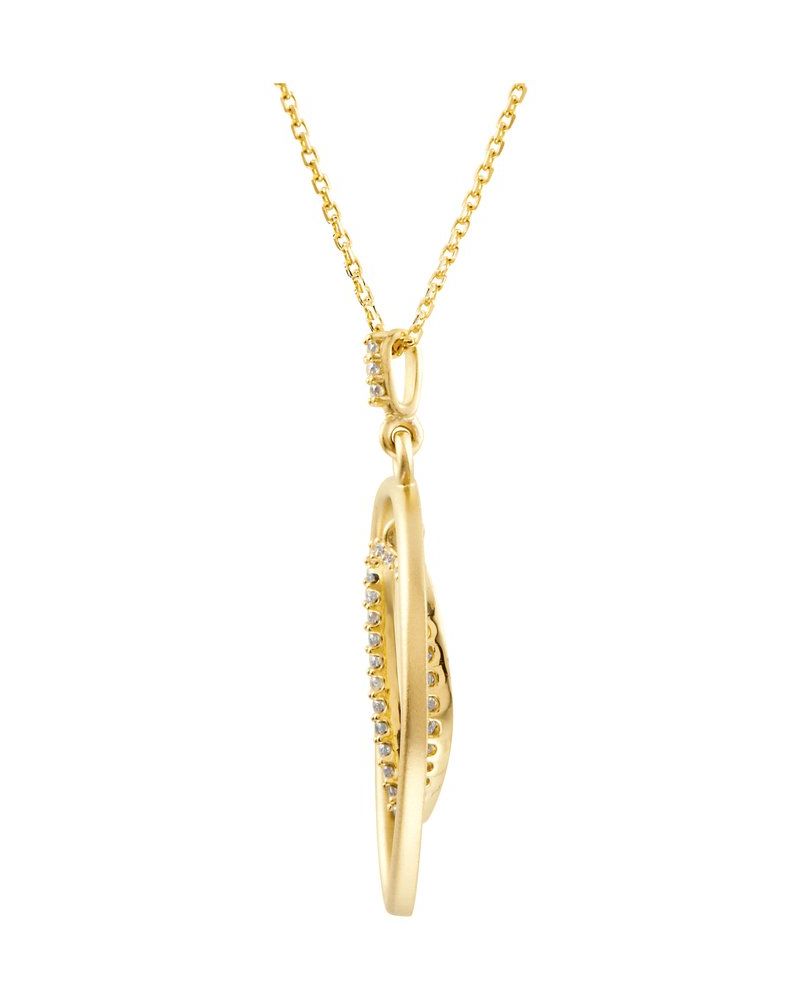 Colar Silhueta Vazada em Ouro 14k com Diamantes Naturais – Modelo 2