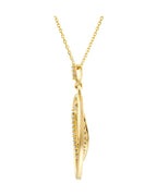 Colar Silhueta Vazada em Ouro 14k com Diamantes Naturais – Modelo 2